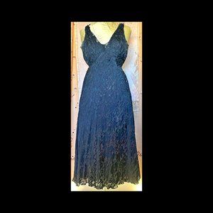 Iconic Mary Green- Black Velvet Shadowline Burnout Negligee
